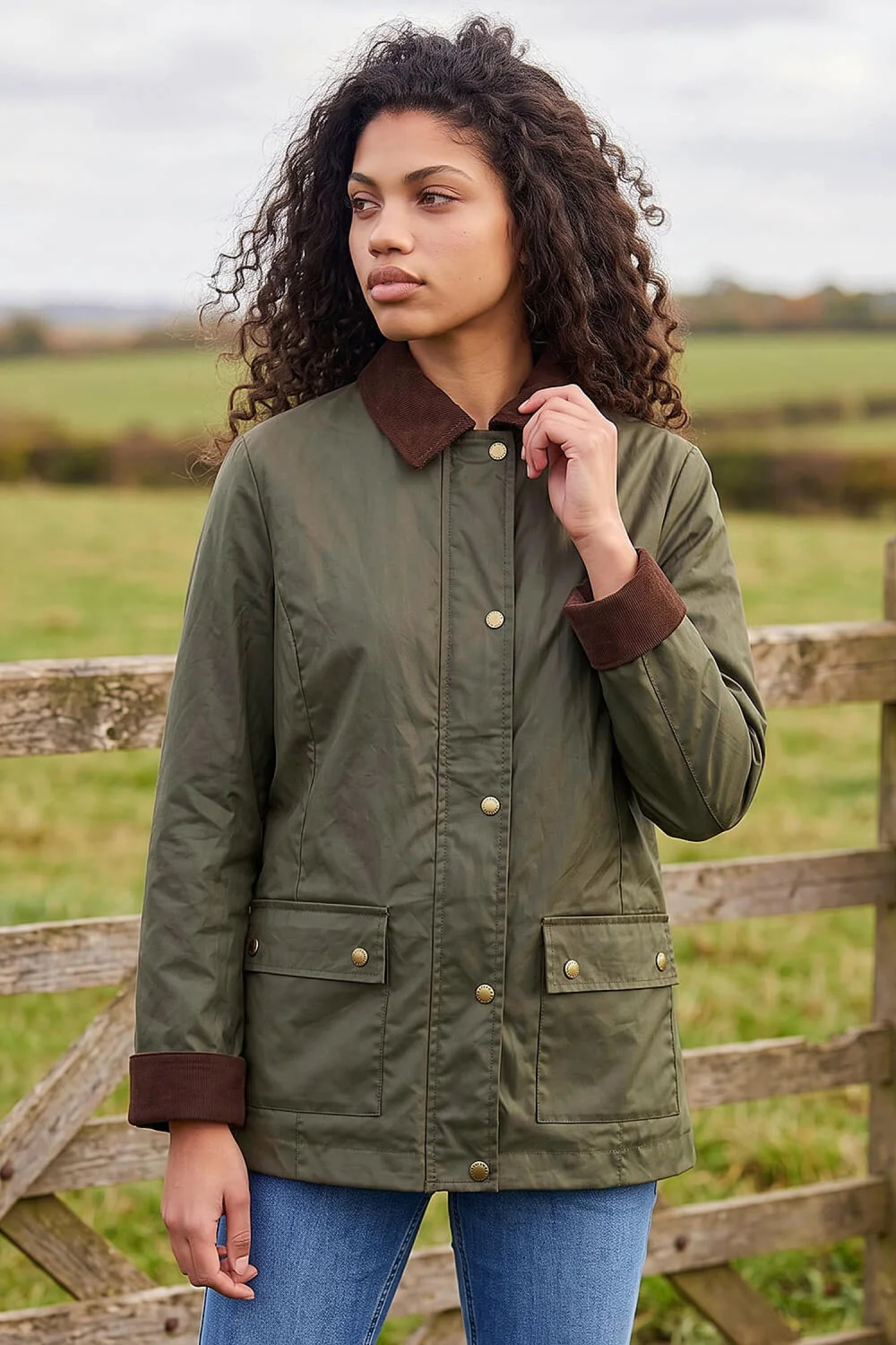 Roman Dark Green Petite Waxed Pocket Coat - 12 Image 3