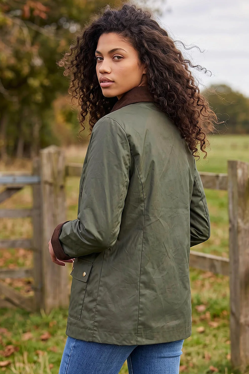 Roman Dark Green Petite Waxed Pocket Coat - 12 Image 4