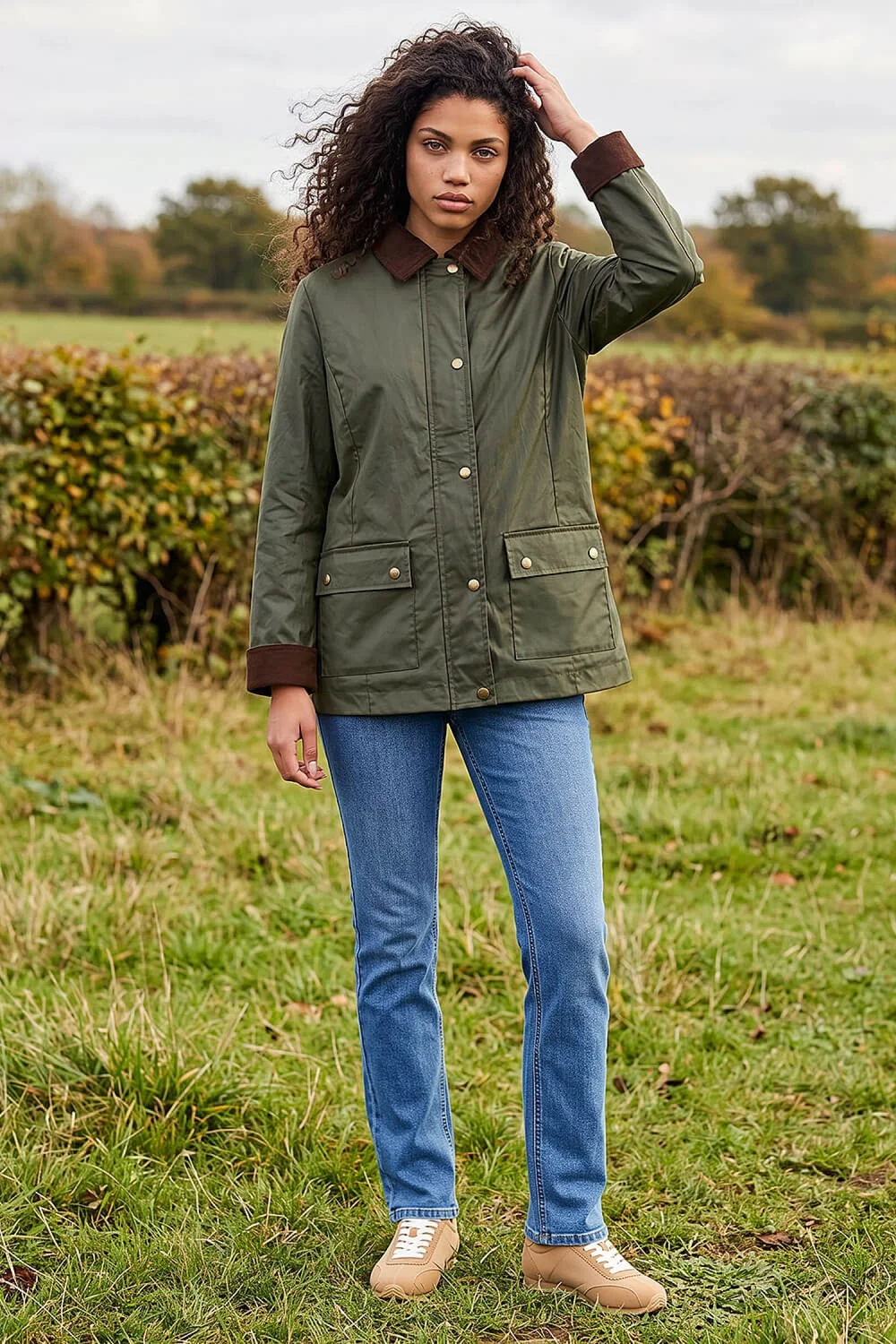 Roman Dark Green Petite Waxed Pocket Coat - 12 Image 2
