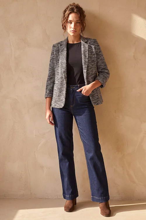 Roman Chocolate Petite Boucle Stretch Blazer - 12 Image 2