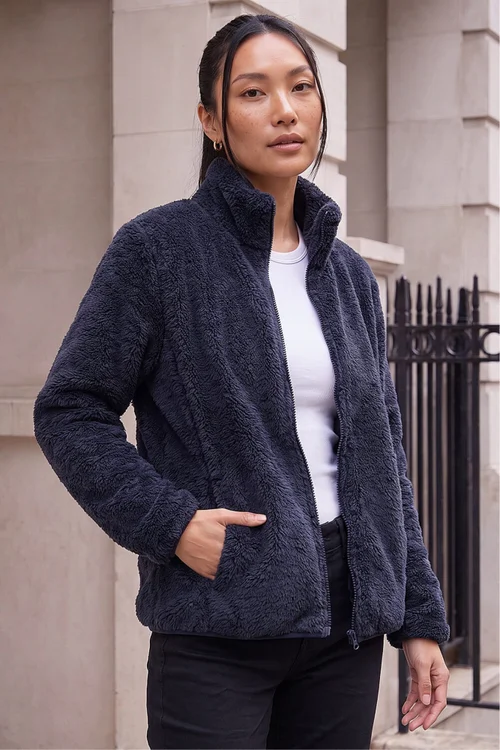 Roman Navy Sherpa Fleece Jacket - S Image 1