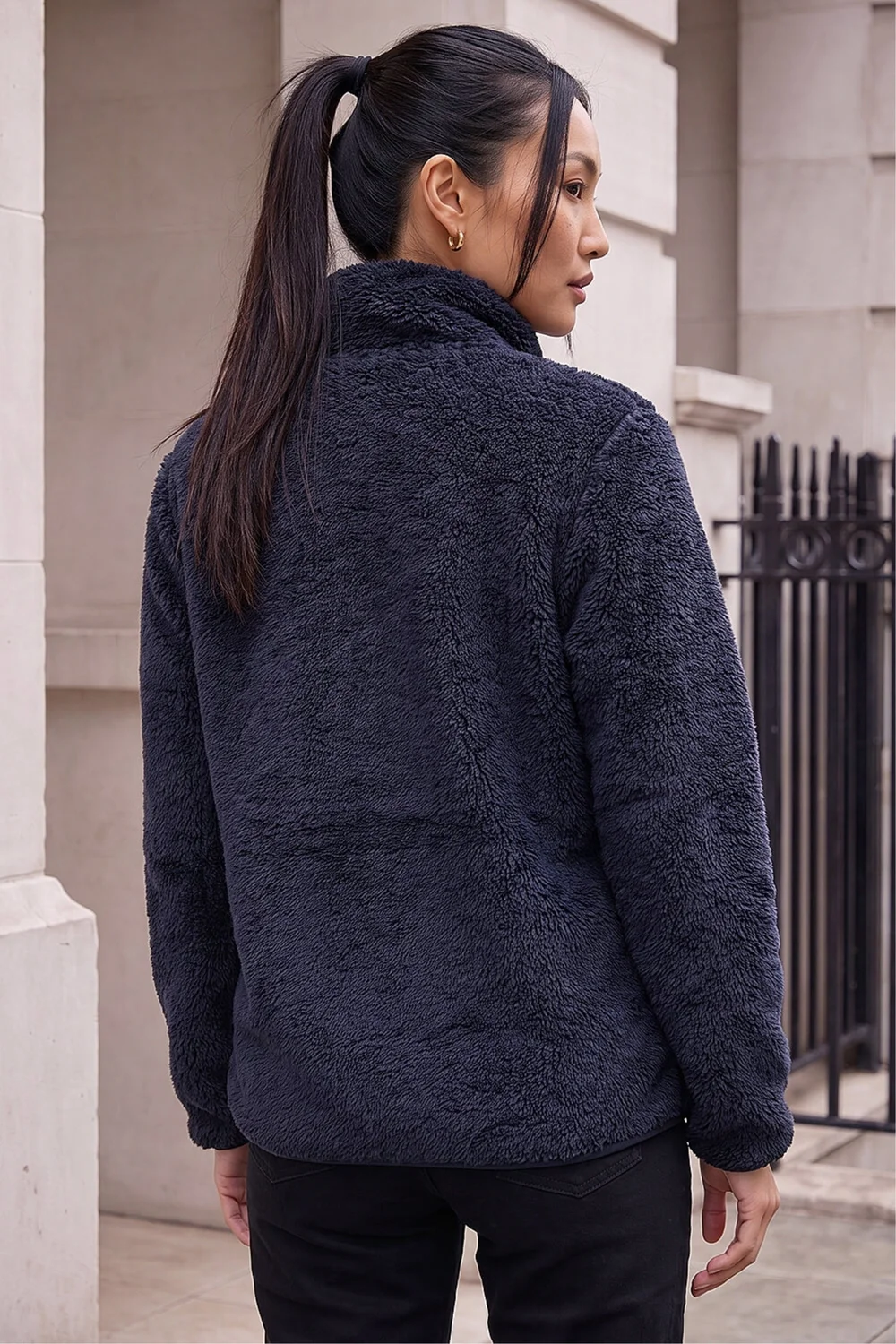 Roman Navy Sherpa Fleece Jacket - S Image 4