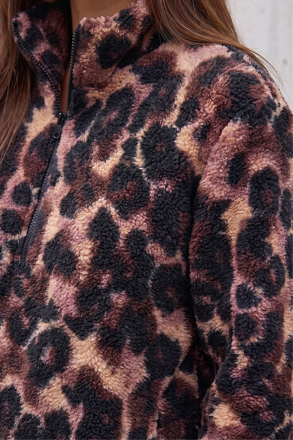 Roman Mauve Animal Print Fleece Jacket - 14 Image 4