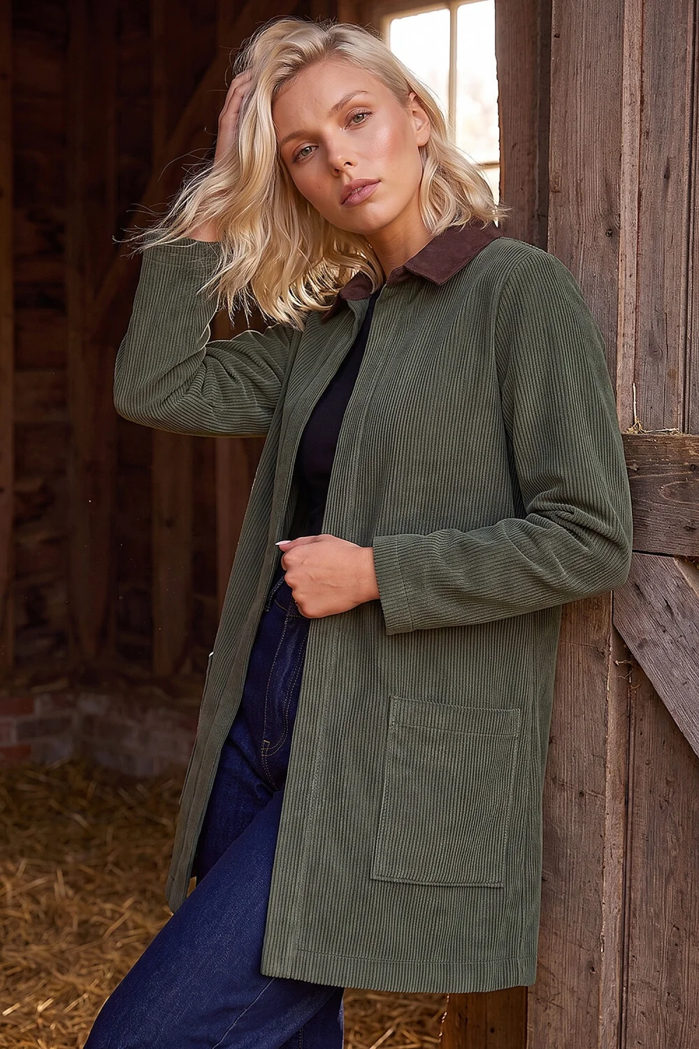 Roman Khaki Petite Cord Jacket - 8 Image 1