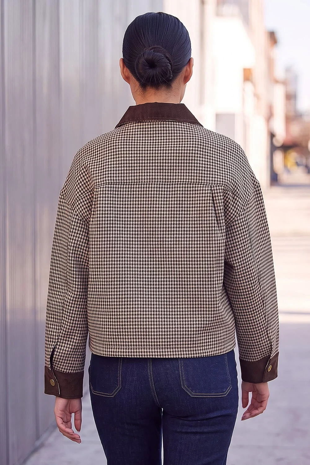 Dusk Camel Check Cord Trim Jacket - 16 Image 4