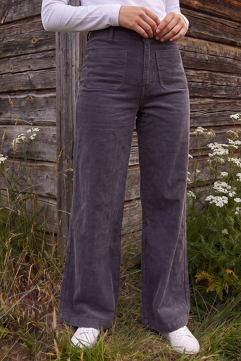 Roman Taupe Petite Corduroy Pocket Jean - 18 Image 2