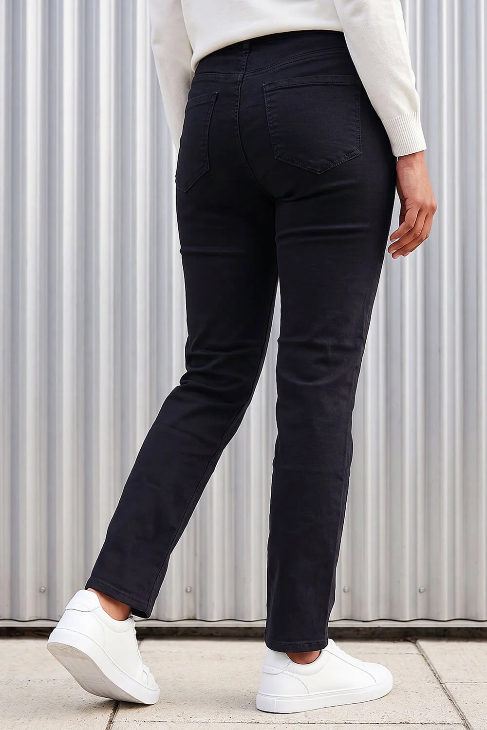 Roman Black Slim Leg Stretch Jeans - 10 Image 3