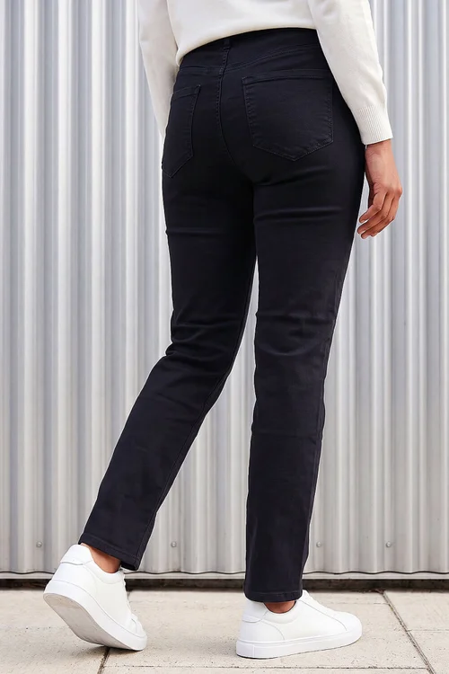 Roman Black Slim Leg Stretch Jeans - 10 Image 3