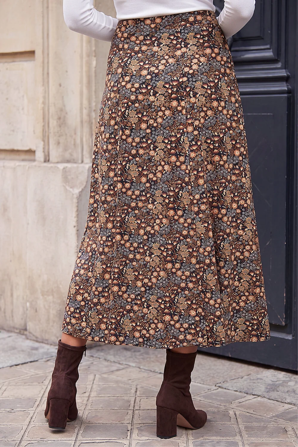 Roman Khaki Woodland Floral Print Skirt - 18 Image 3