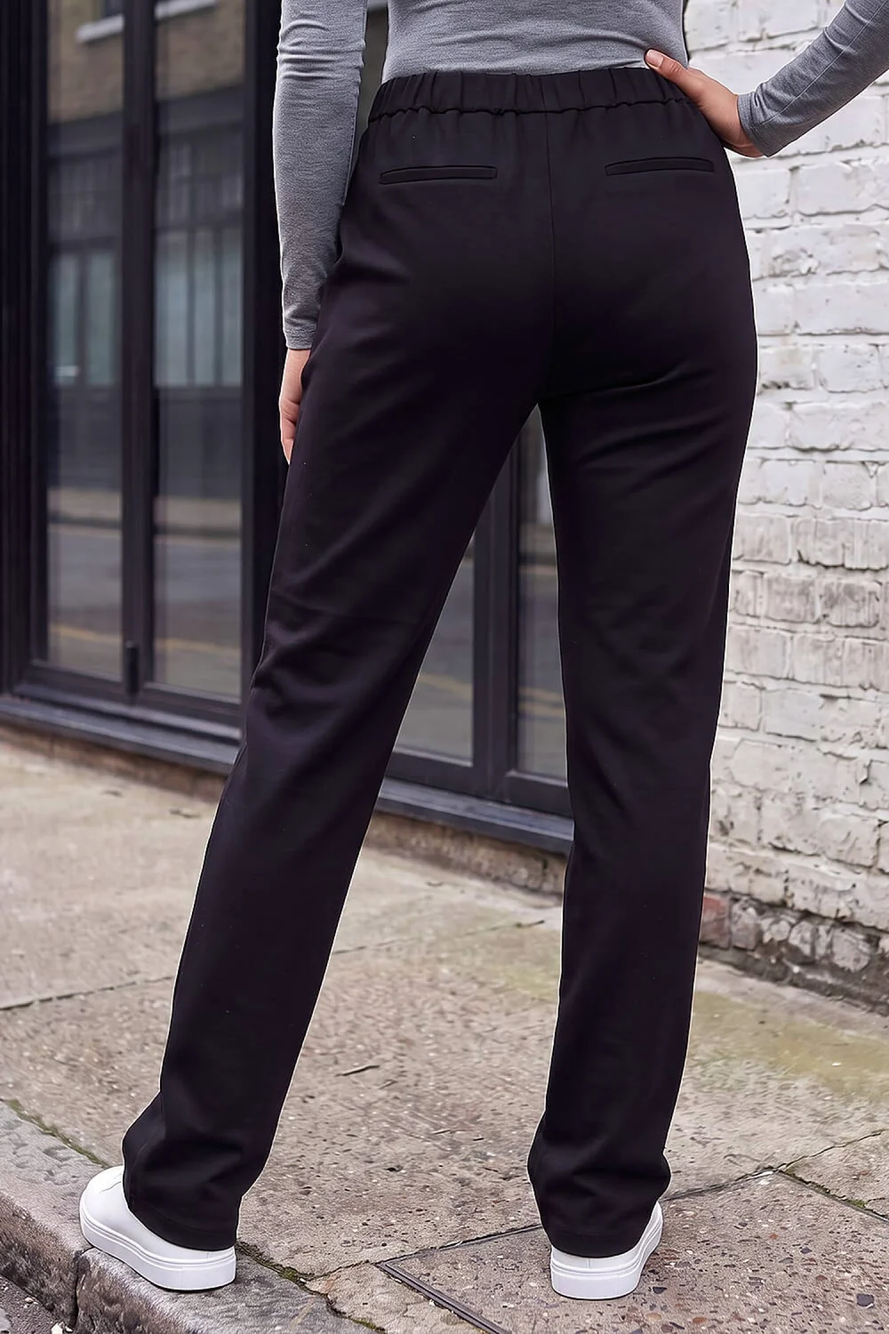 Roman Black Petite Premium Stretch Trouser - 14 Image 3