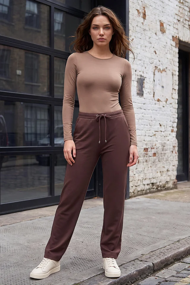 Roman Chocolate Petite Premium Stretch Trouser