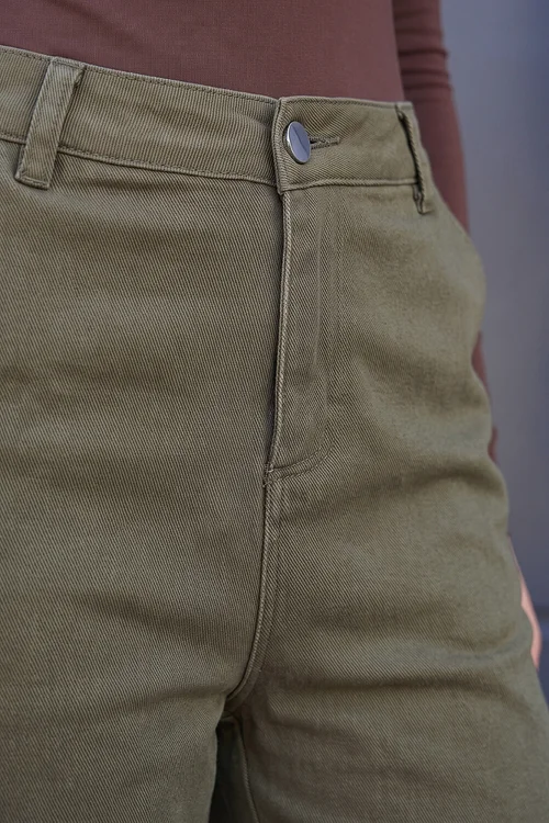 Roman Khaki Petite Cropped Ankle Jean - 16 Image 4