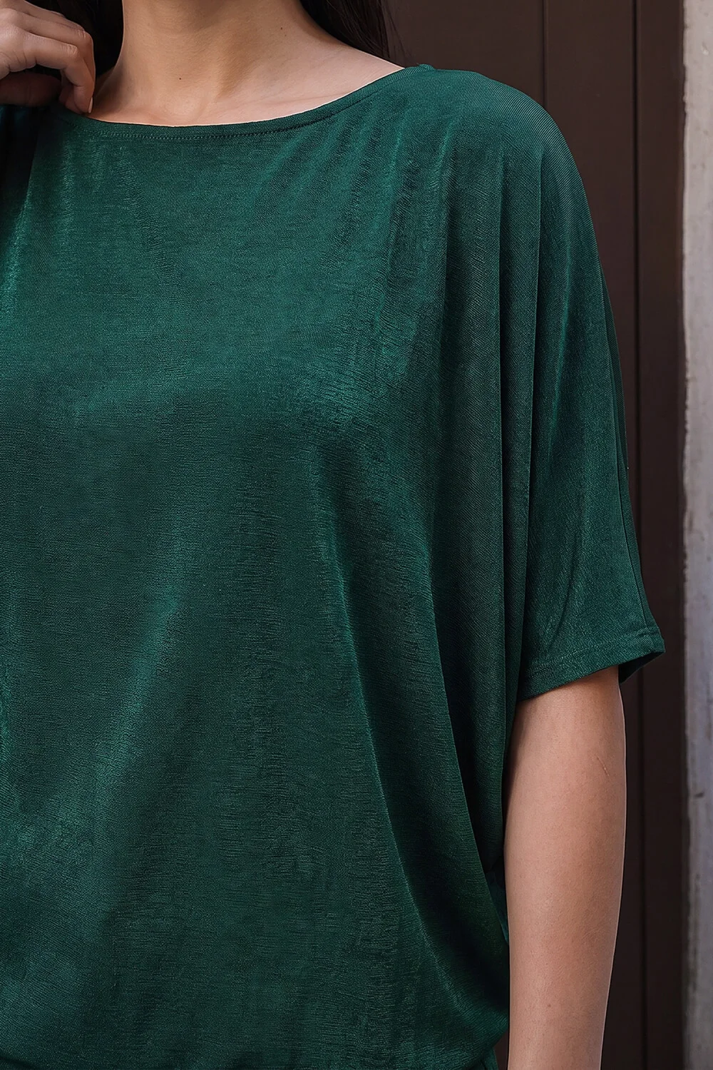 Roman Forest Bubble Hem Stretch Top - 10 Image 4