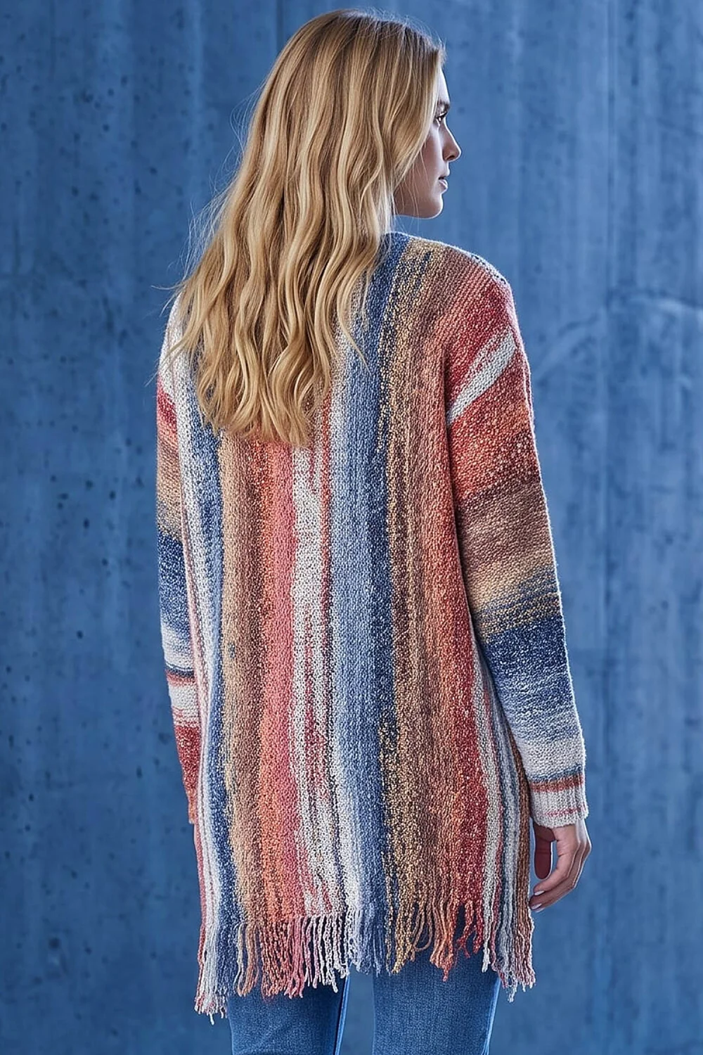 Roman Orange Boucle Fringe Knit Jumper - 18 Image 3