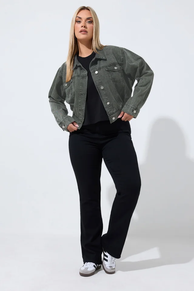 Yours Limited Curve Grey Denim Jacket