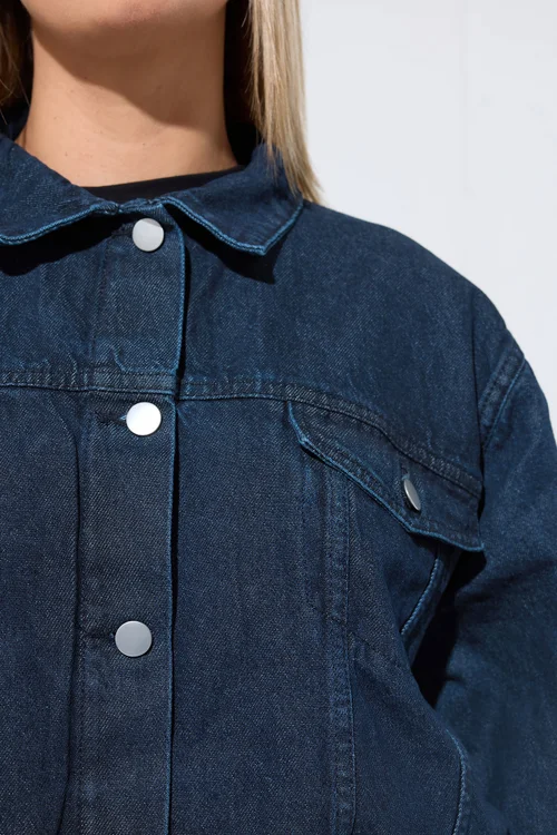 Yours Limited Curve Indigo Blue Denim Jacket - 14 Image 4