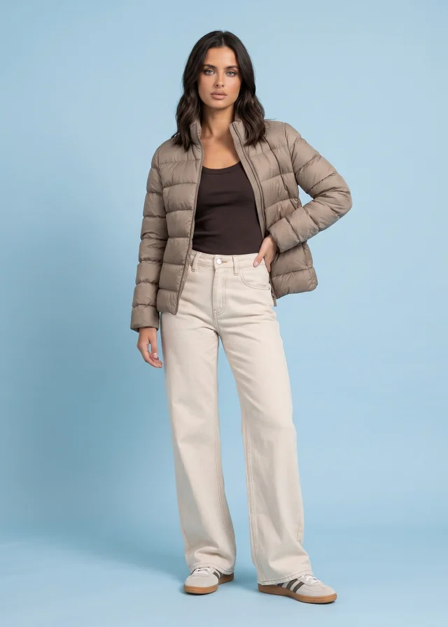 Urban Bliss Brown Compact Puffer Jacket