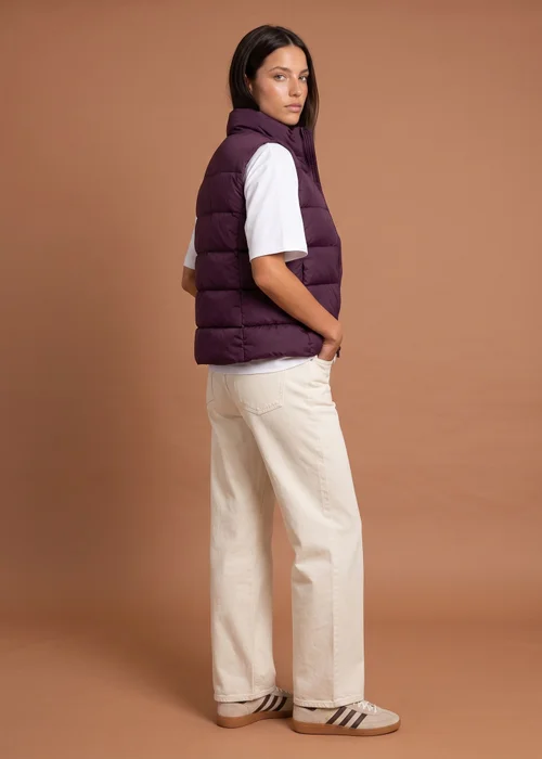 Urban Bliss Plum Lightweight Bag Puffer Gilet - 8 Image 2