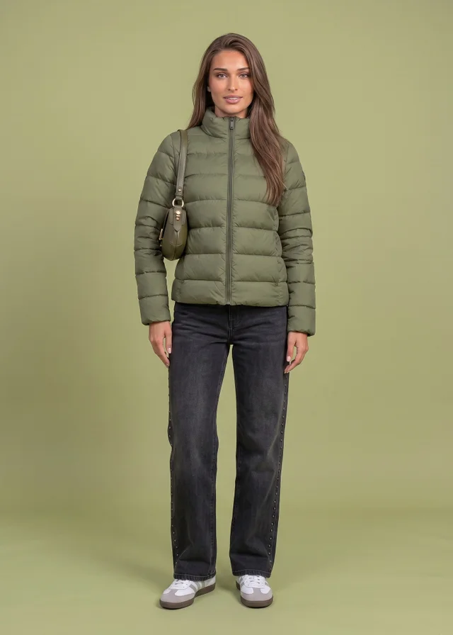 Urban Bliss Khaki Compact Puffer Jacket