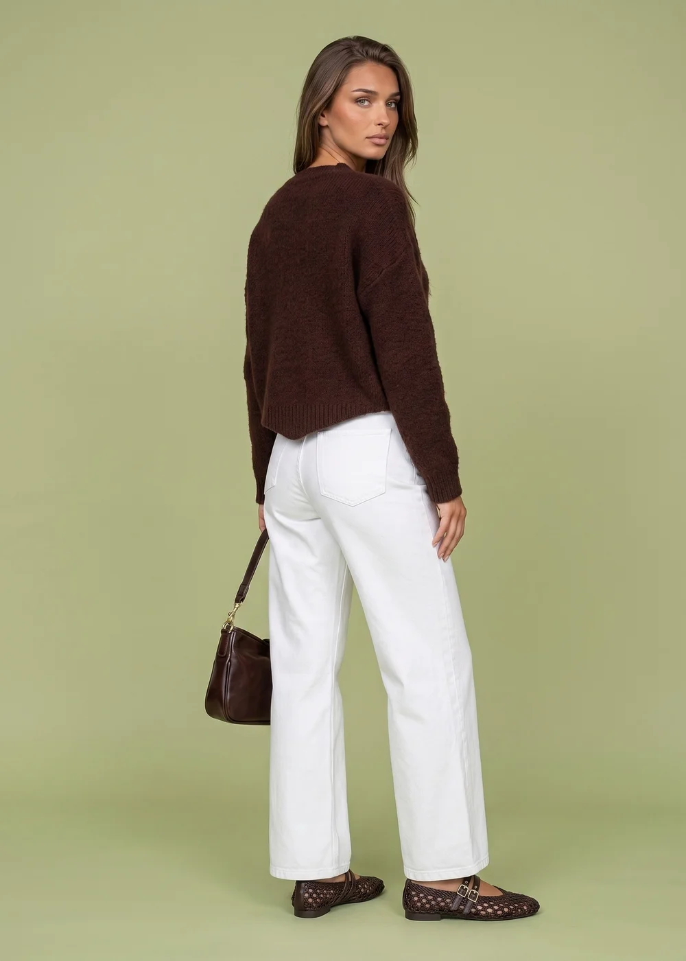 Urban Bliss Chocolate Wool Blend Jumper - L Image 3