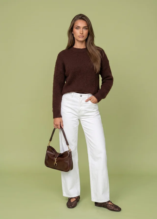 Urban Bliss Chocolate Wool Blend Jumper