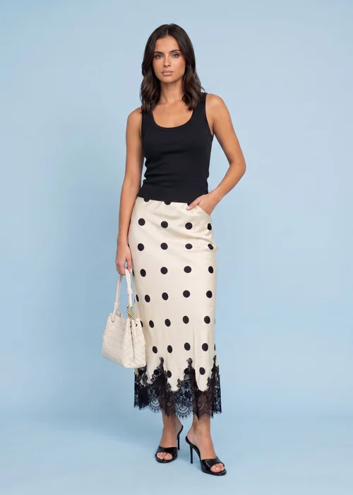Urban Bliss White Lace Spot Maxi Skirt - 16 Image 1