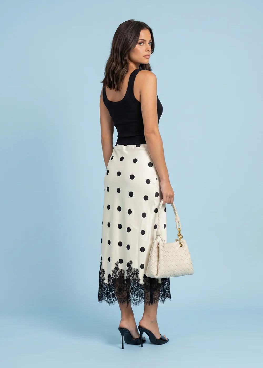 Urban Bliss White Lace Spot Maxi Skirt - 16 Image 3