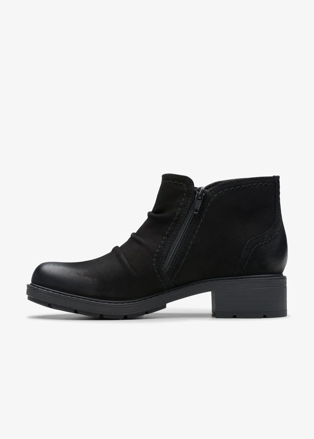 Clarks Womens Black Hearth Clara Nubuck Standard - 6.5 Image 2