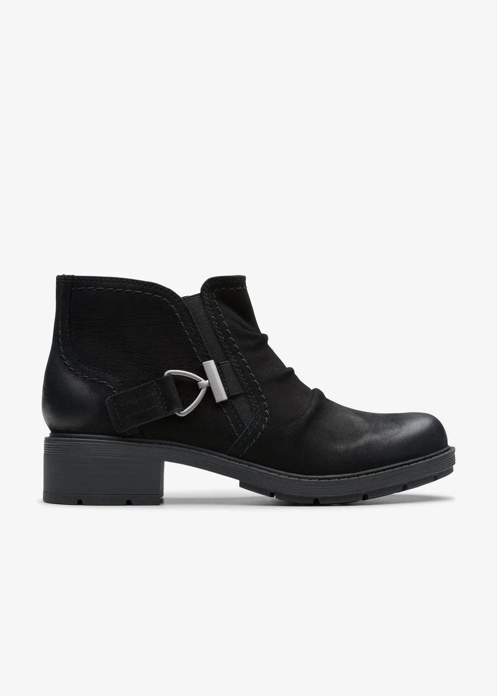 Clarks Womens Black Hearth Clara Nubuck Standard - 6.5 Image 1