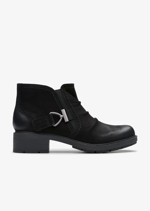 Clarks Womens Black Hearth Clara Nubuck Standard - 6.5 Image 1