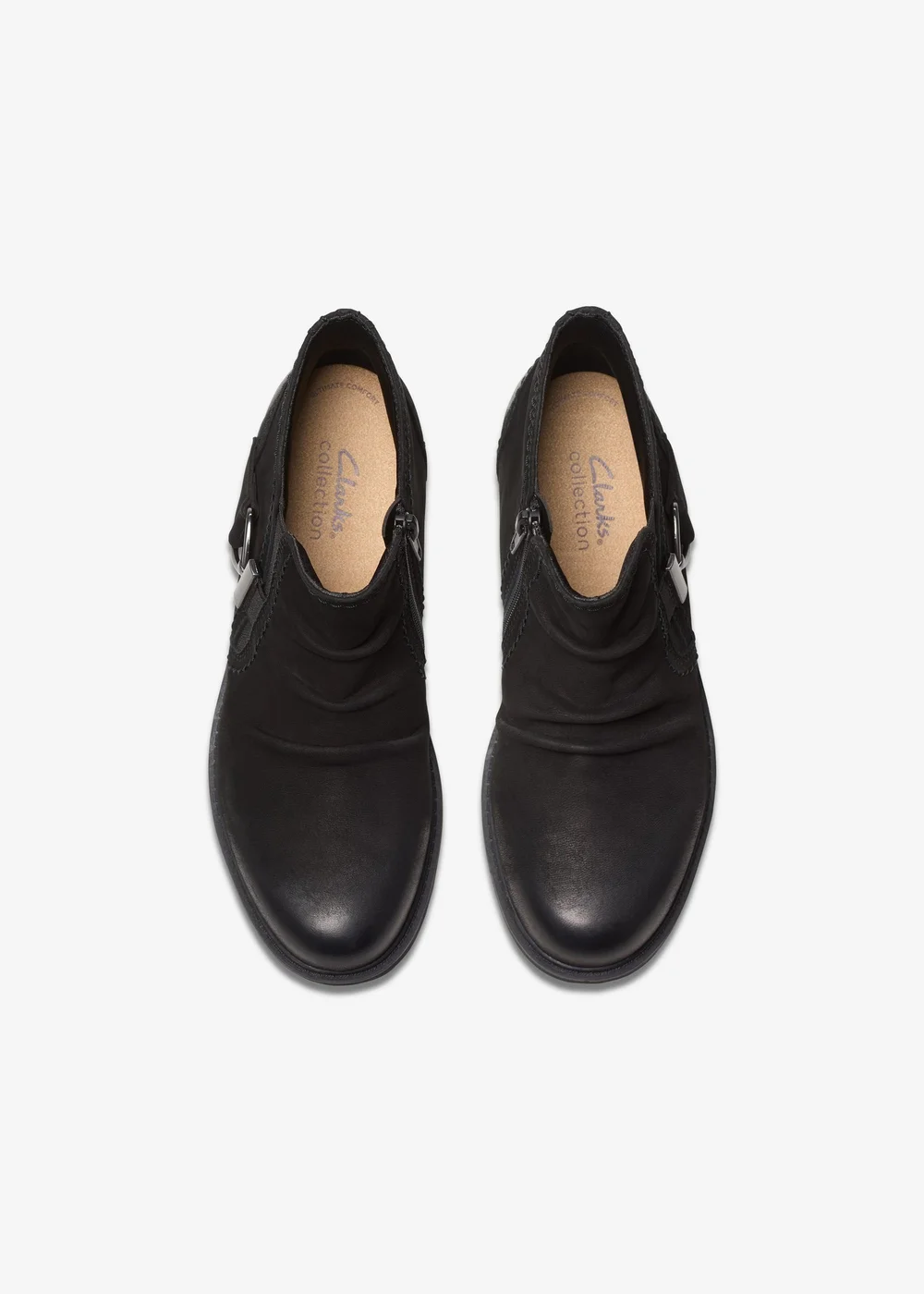 Clarks Womens Black Hearth Clara Nubuck Standard - 6.5 Image 6
