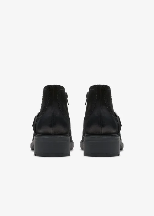 Clarks Womens Black Hearth Clara Nubuck Standard - 6.5 Image 5