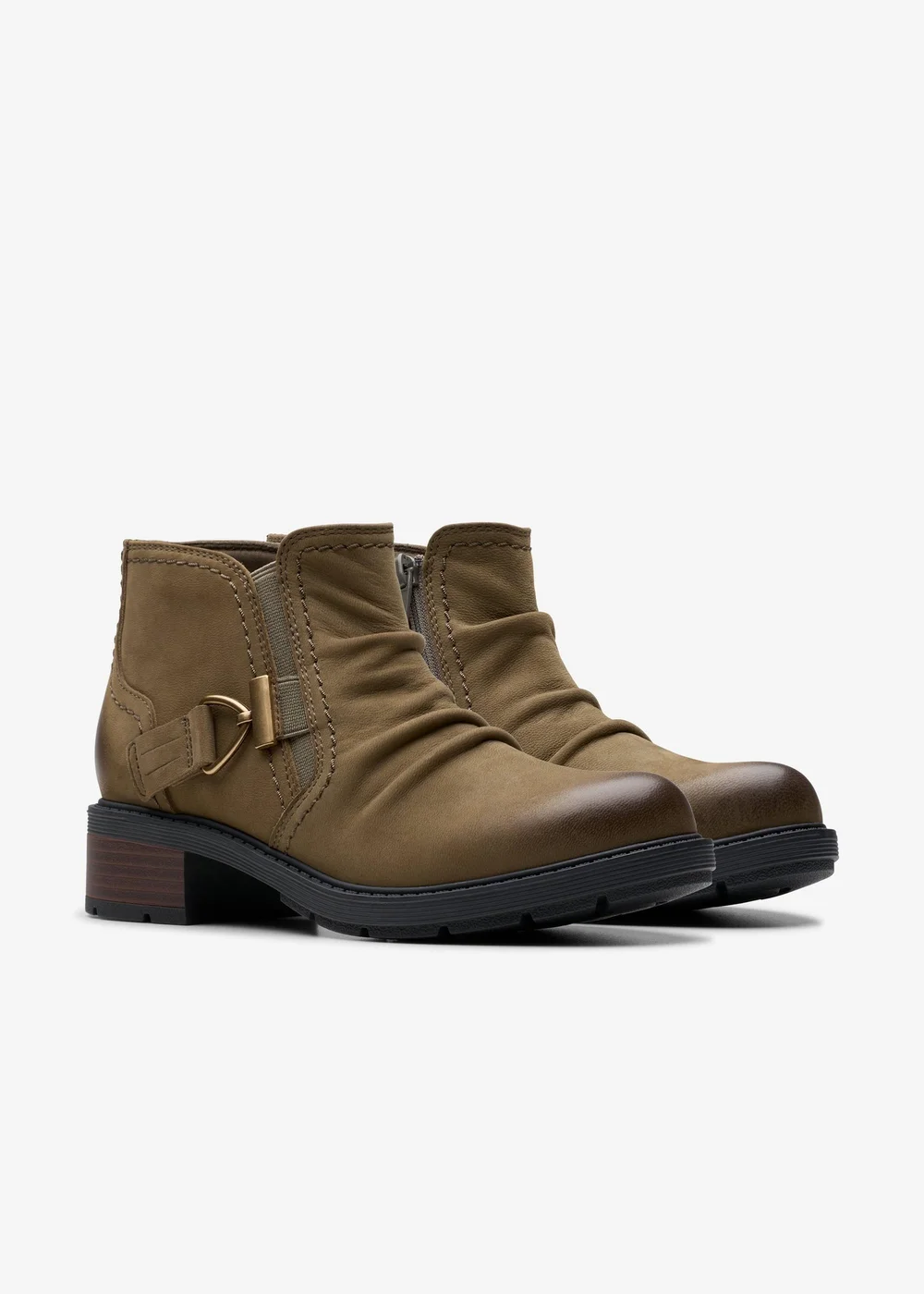 Clarks Womens Brown Hearth Clara Nubuck Standard - 6.5 Image 4