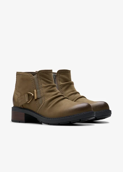 Clarks Womens Brown Hearth Clara Nubuck Standard - 6.5 Image 4