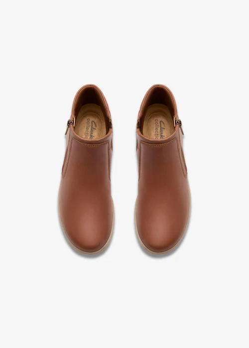 Clarks Womens Brown Bryianne Carly Leather Standard - 6.5 Image 6