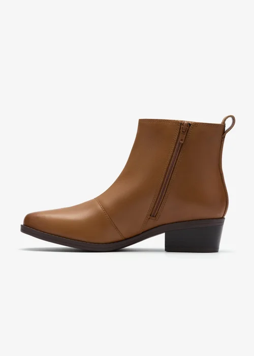 Clarks Womens Brown Danyelle Skip Leather Standard - 5.5 Image 2