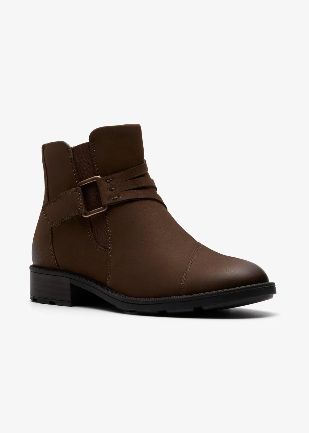 Clarks Womens Brown Adalynn Faye Nubuck Standard - 6 Image 4