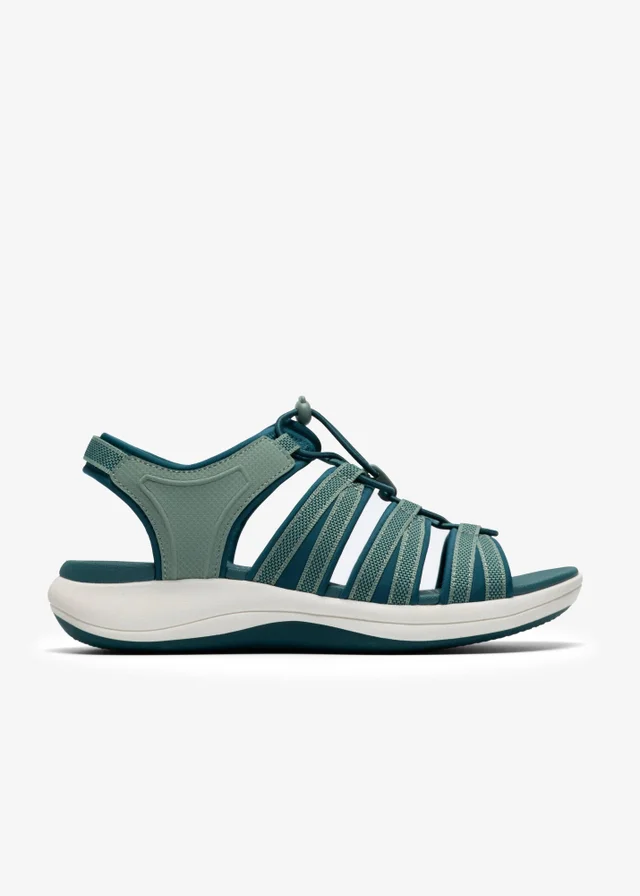 Clarks Cloudsteppers Womens Green Mira Mabel Textile Standard