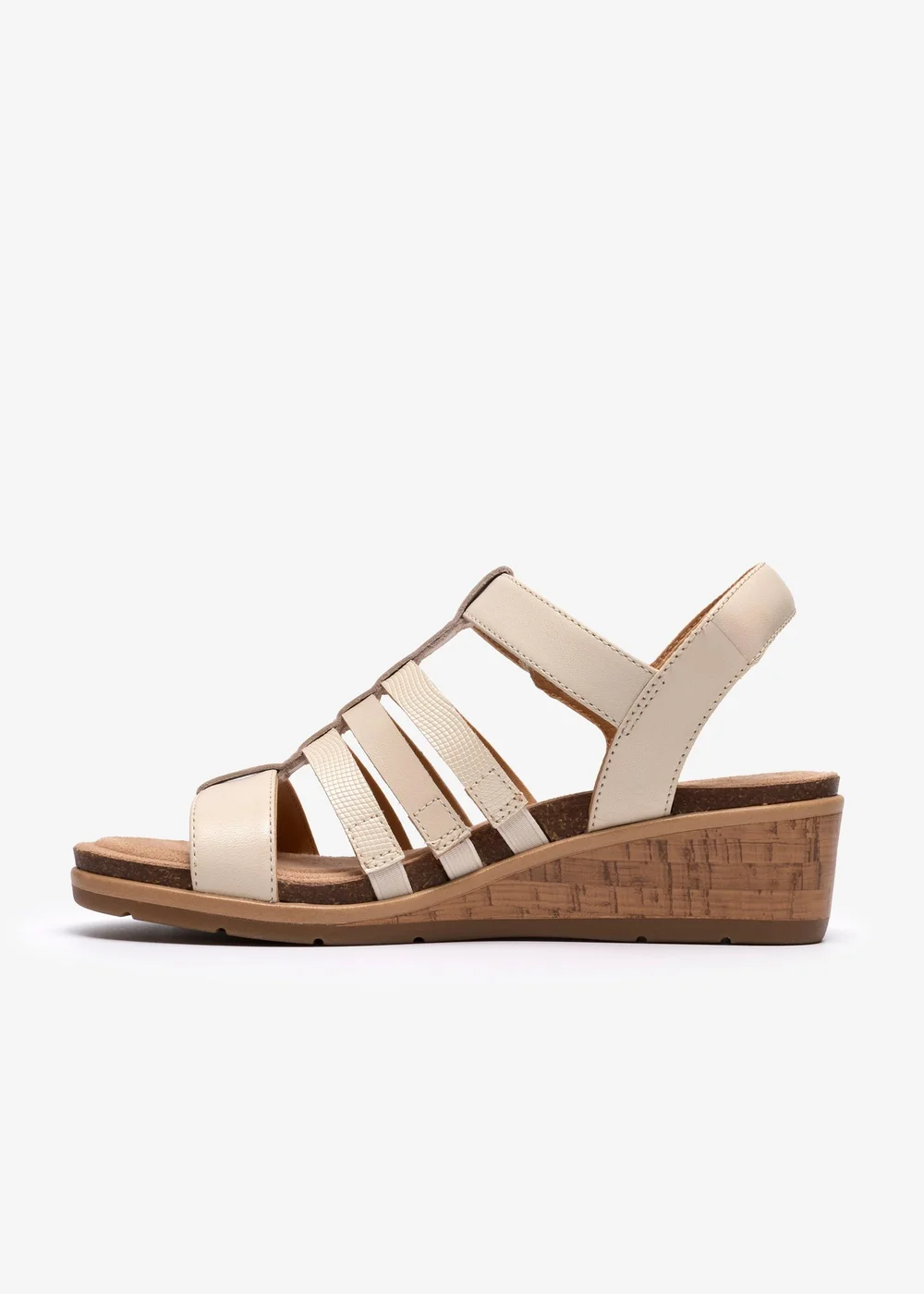 Clarks Womens White Kacha Step Leather Standard - 5 Image 2