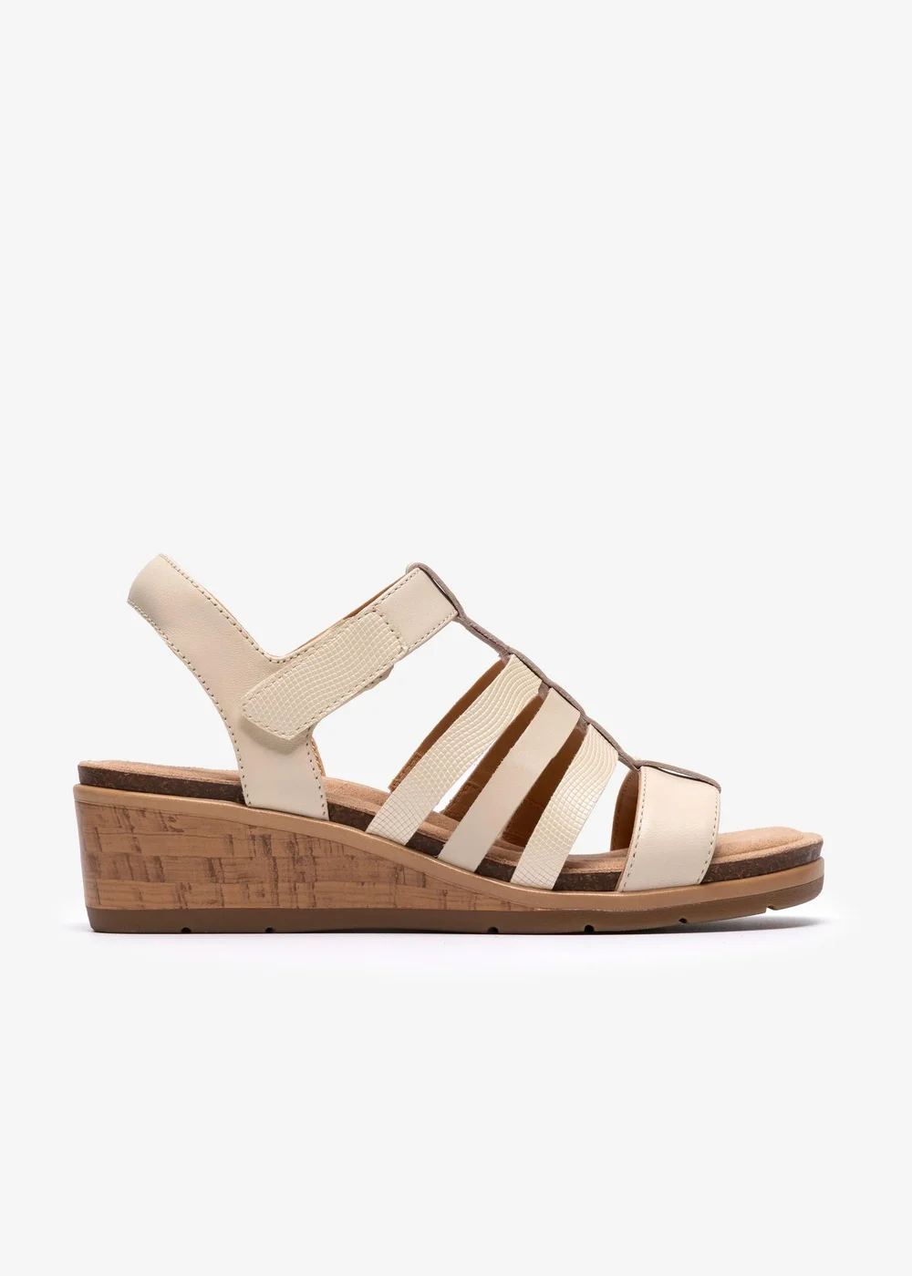 Clarks Womens White Kacha Step Leather Standard - 5 Image 1