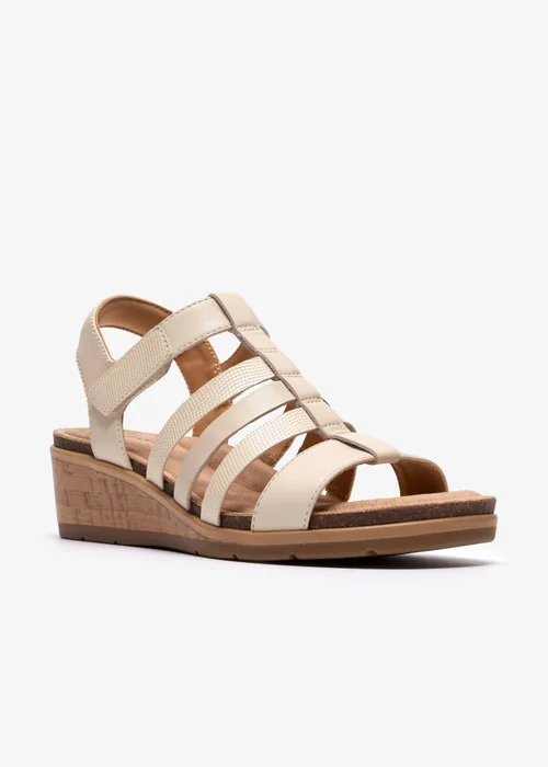 Clarks Womens White Kacha Step Leather Standard - 5 Image 4