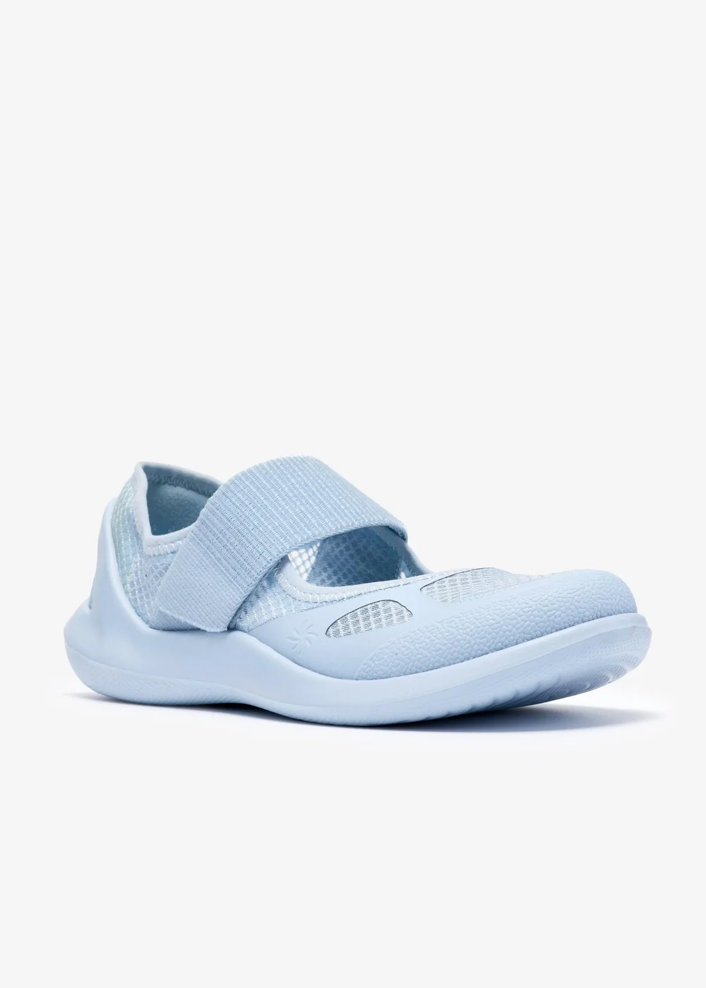 Clarks Cloudsteppers Womens Blue Solevana Strap Textile Standard - 5.5 Image 4