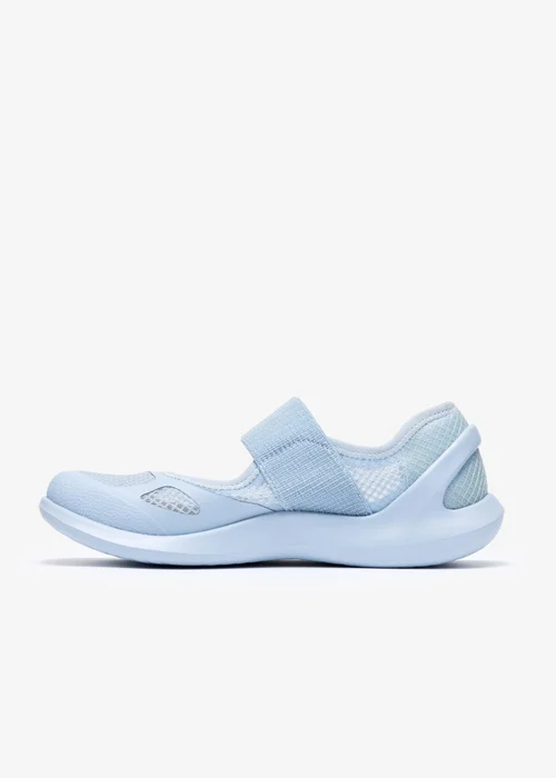 Clarks Cloudsteppers Womens Blue Solevana Strap Textile Standard - 5.5 Image 2