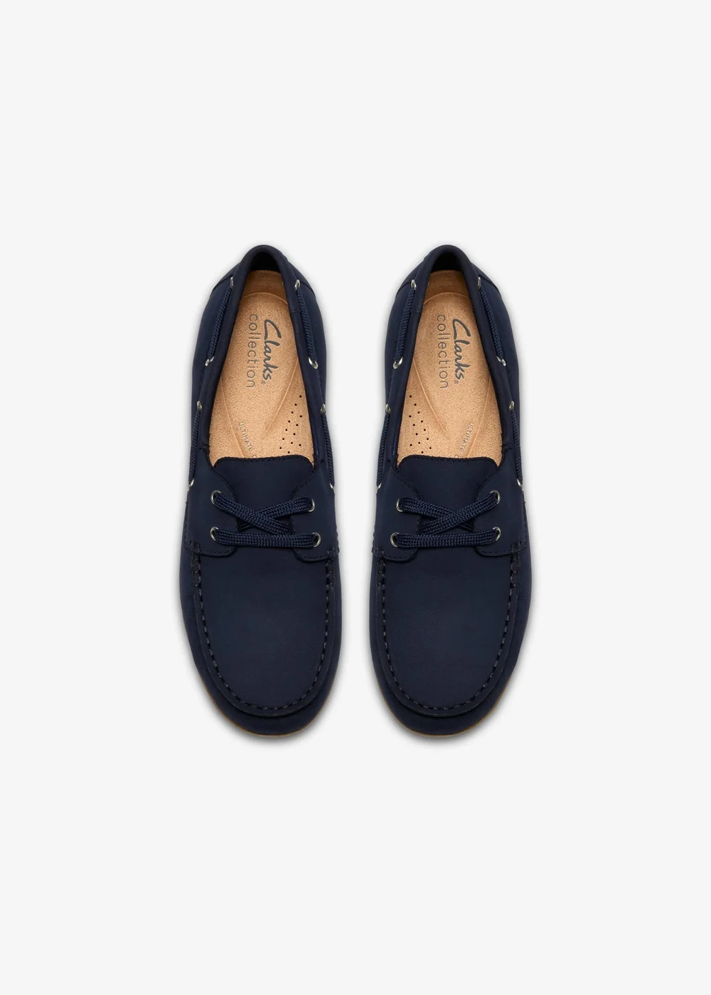 Clarks Womens Blue Elliotte Boat Leather Standard - 6.5 Image 6