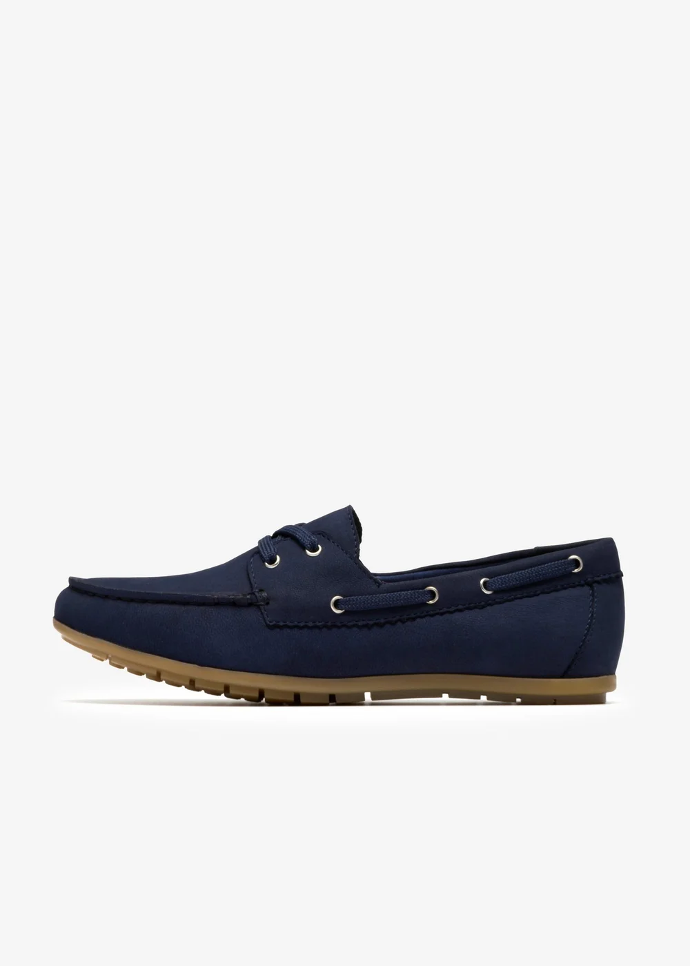 Clarks Womens Blue Elliotte Boat Leather Standard - 6.5 Image 2
