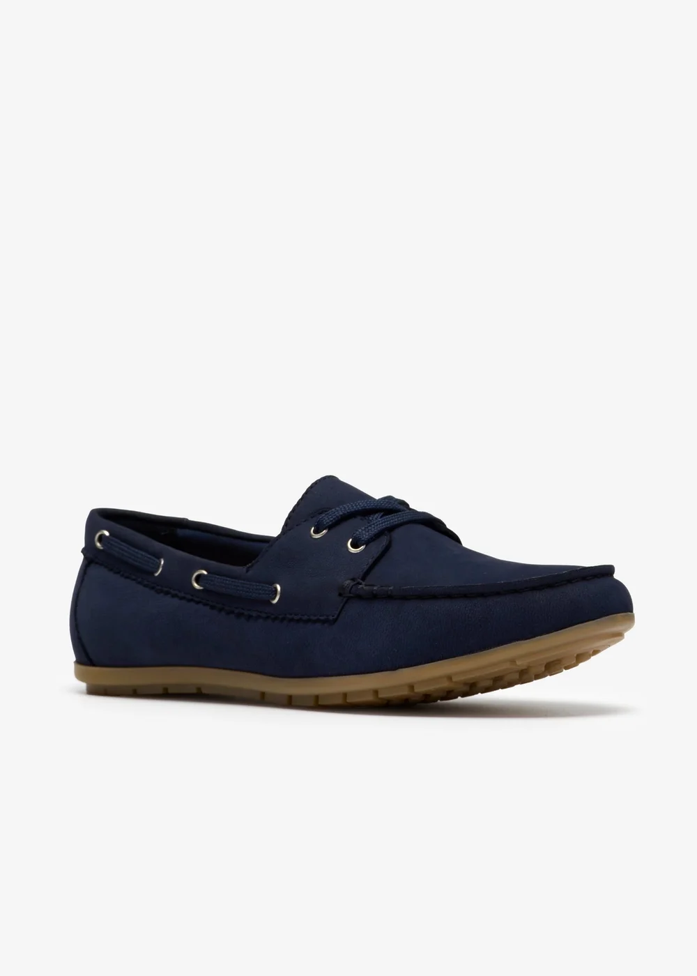 Clarks Womens Blue Elliotte Boat Leather Standard - 6.5 Image 4