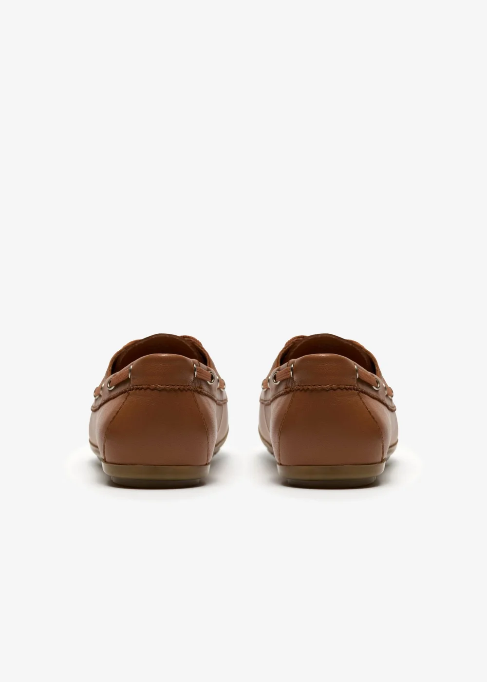 Clarks Womens Brown Elliotte Boat Leather Standard - 6.5 Image 5