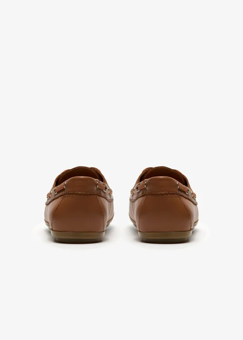 Clarks Womens Brown Elliotte Boat Leather Standard - 6.5 Image 5