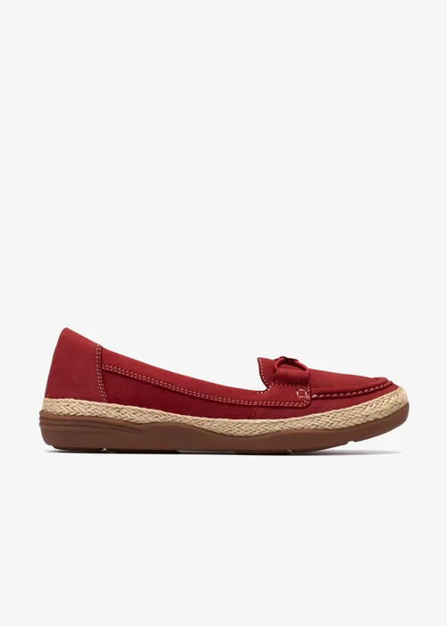 Clarks Womens Red Elaina Milly Nubuck Standard - 6.5 Image 1