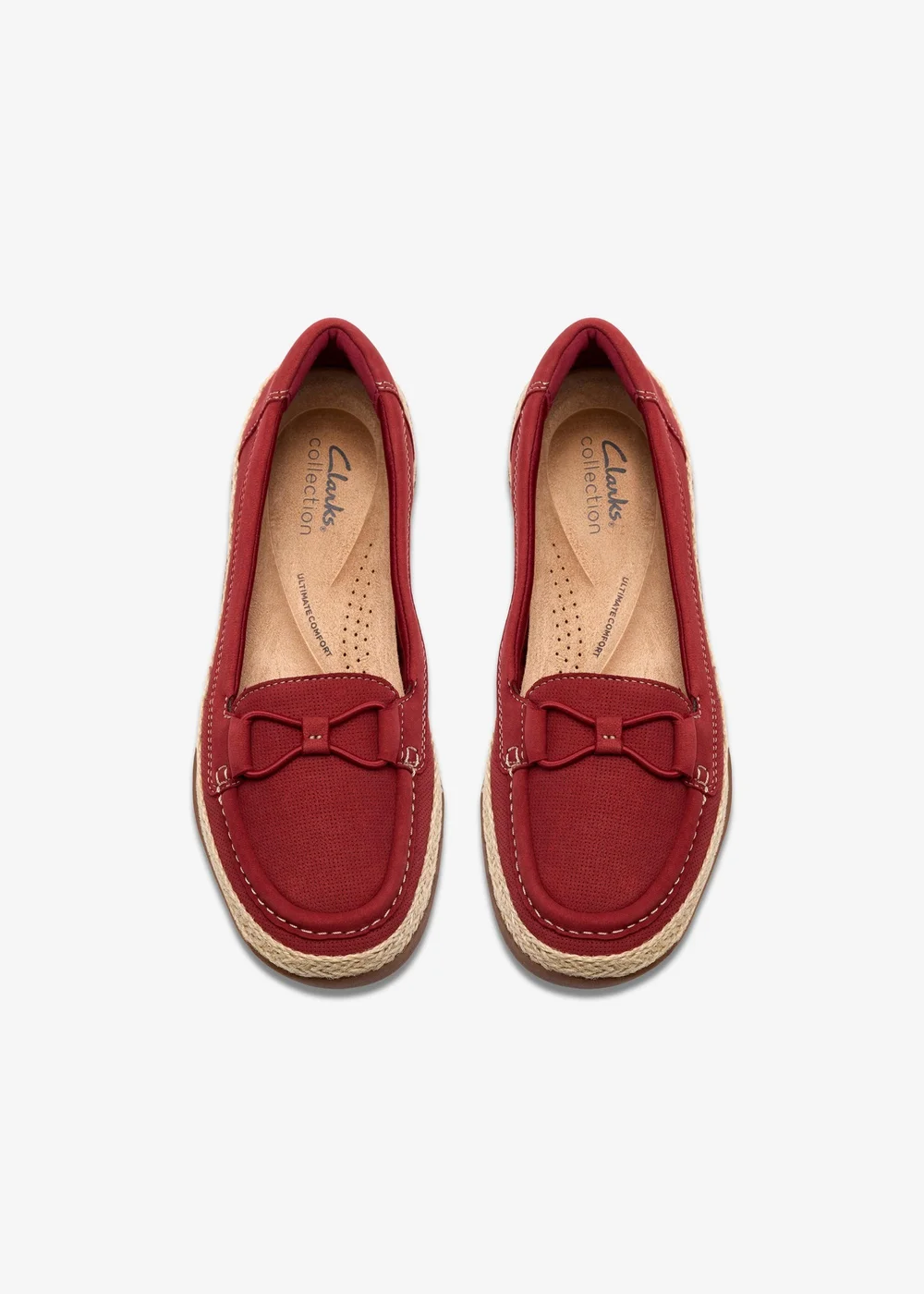 Clarks Womens Red Elaina Milly Nubuck Standard - 6.5 Image 6